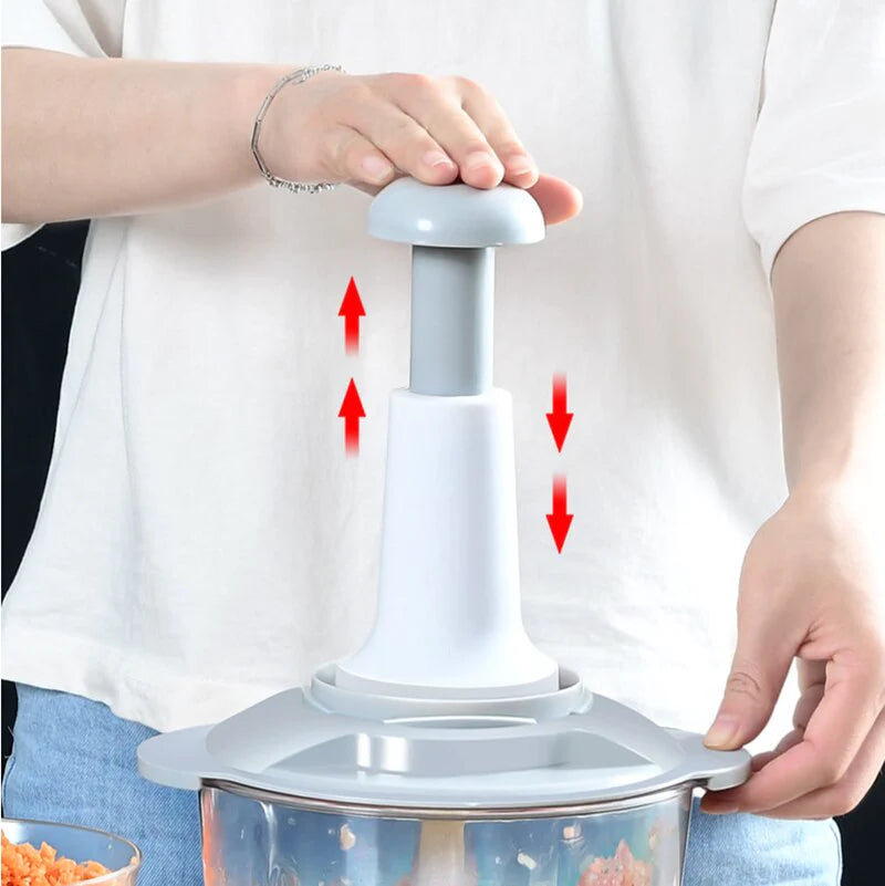 Manual Chopper - Hand Push Food Processor